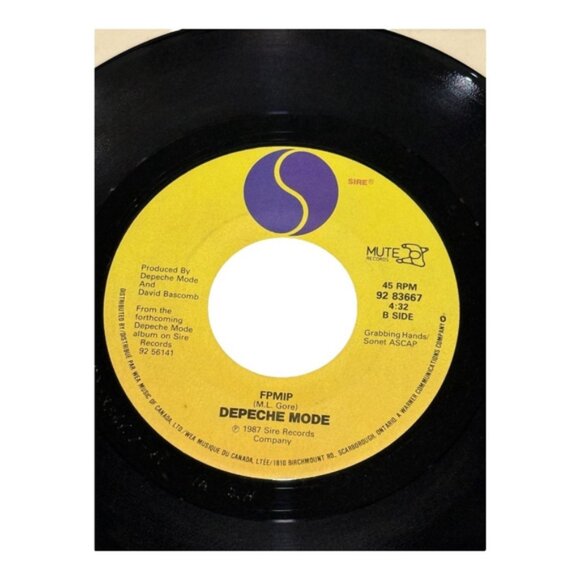Vintage Depeche Mode Strangelove 45 RPM Vinyl Record 1987 Sire Synthpop New Wave - Picture 2 of 6